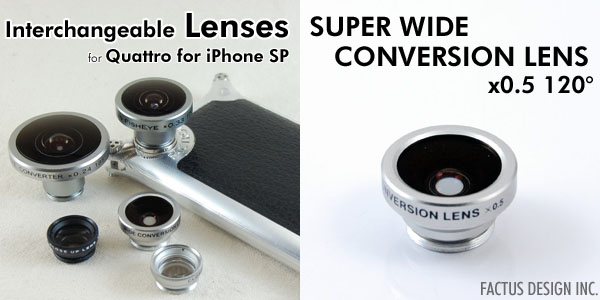SUPER WIDE CONVERSION LENS　x0.5 120°