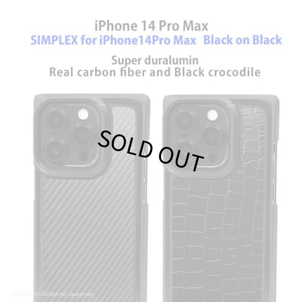 Photo1: SIMPLEX for iPhone14Pro Max Black on Black