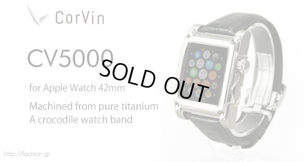 Photo1: Corvin CV 5000 for AppleWatch1 42mm Titanium