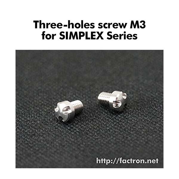 Photo1: Three-holes screw M3 for SIMPLEX Series