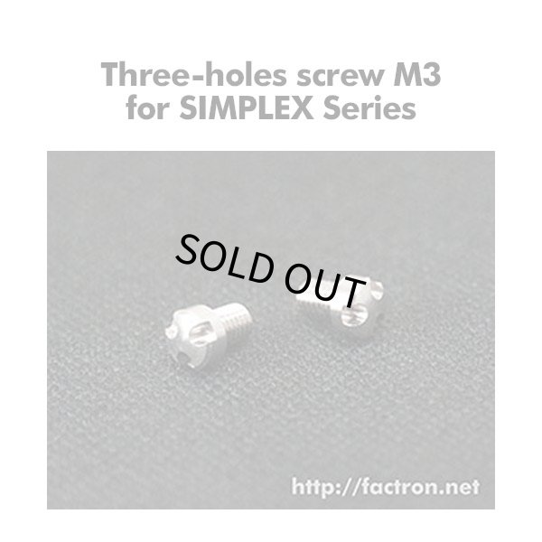 Photo1: Three-holes screw M3 for SIMPLEX Series