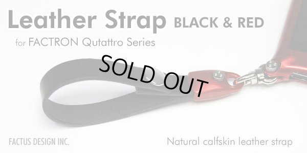 Photo1: Leather Strap Black&Red