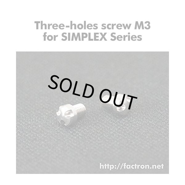 Photo1: Three-holes screw M3 for SIMPLEX Series (1)